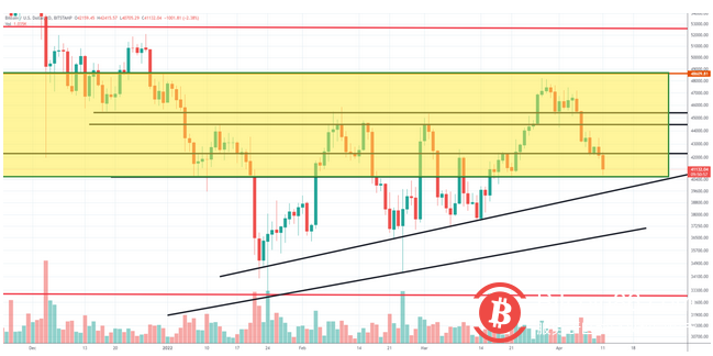  比特币价格跌至 3.92 万美元，使 BTC 重返“熊市”区域 