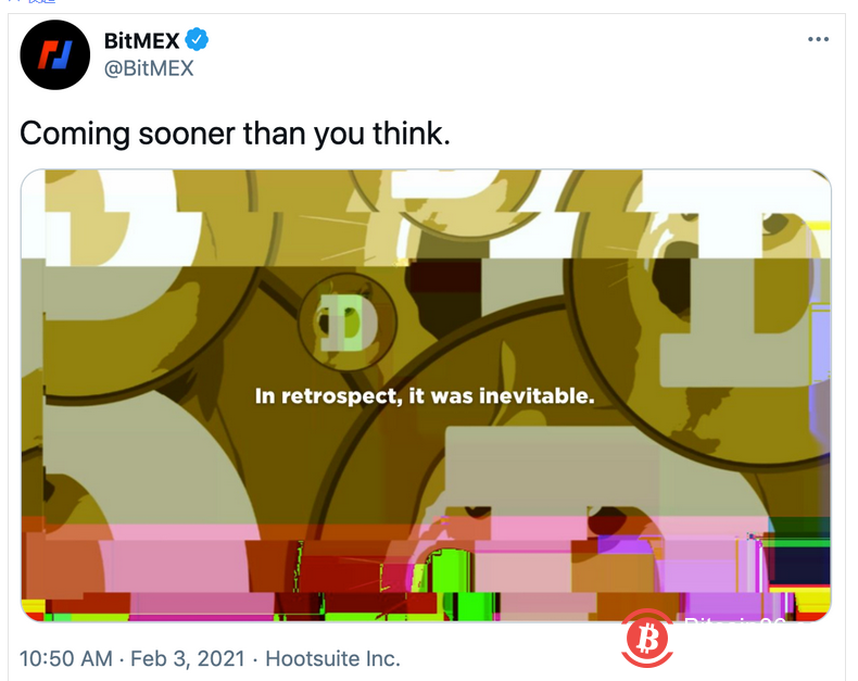 BitMEX疑似将上线狗狗币 